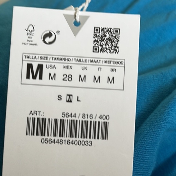 Zara Asymmetrical Top Size Medium 5644/816 - Picture 6 of 6